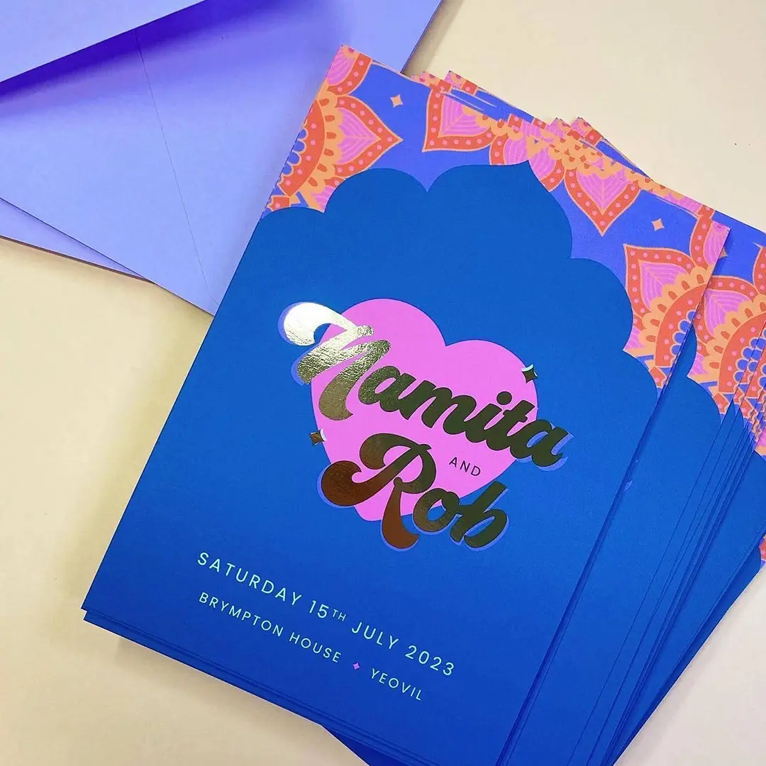 Printed Invites with Foiling