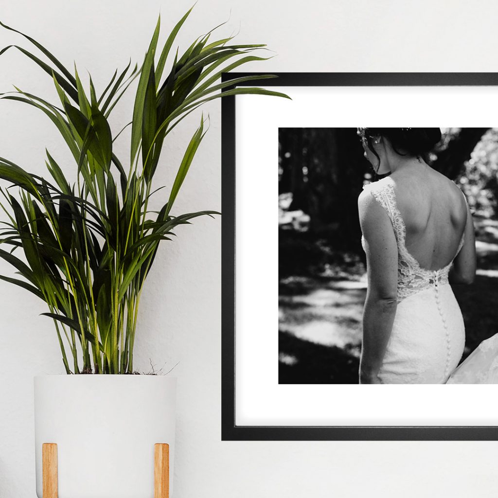 framed-wedding print - alternative ways to showcase wedding memories