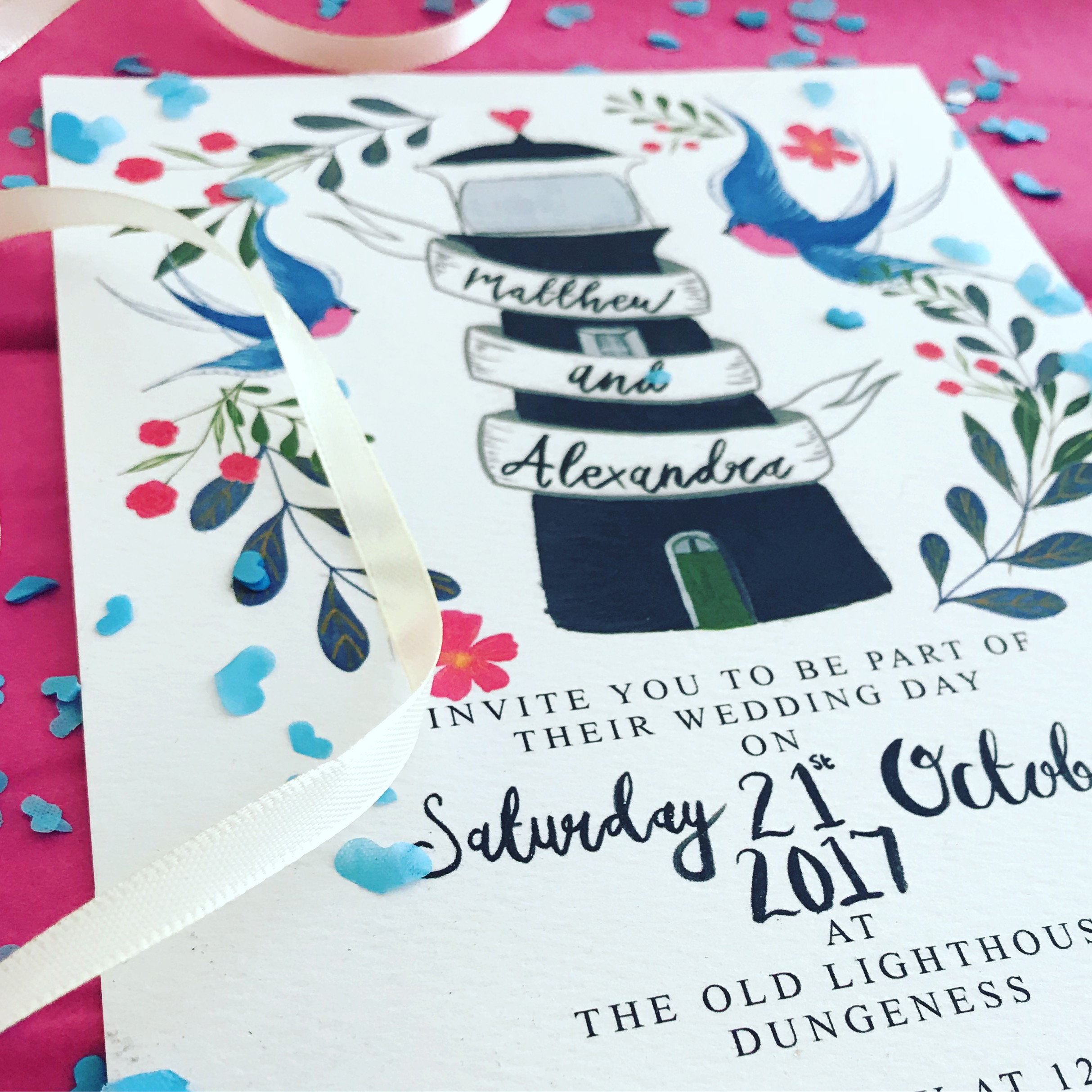 Little Paper Garden art print wedding invites watercolour
