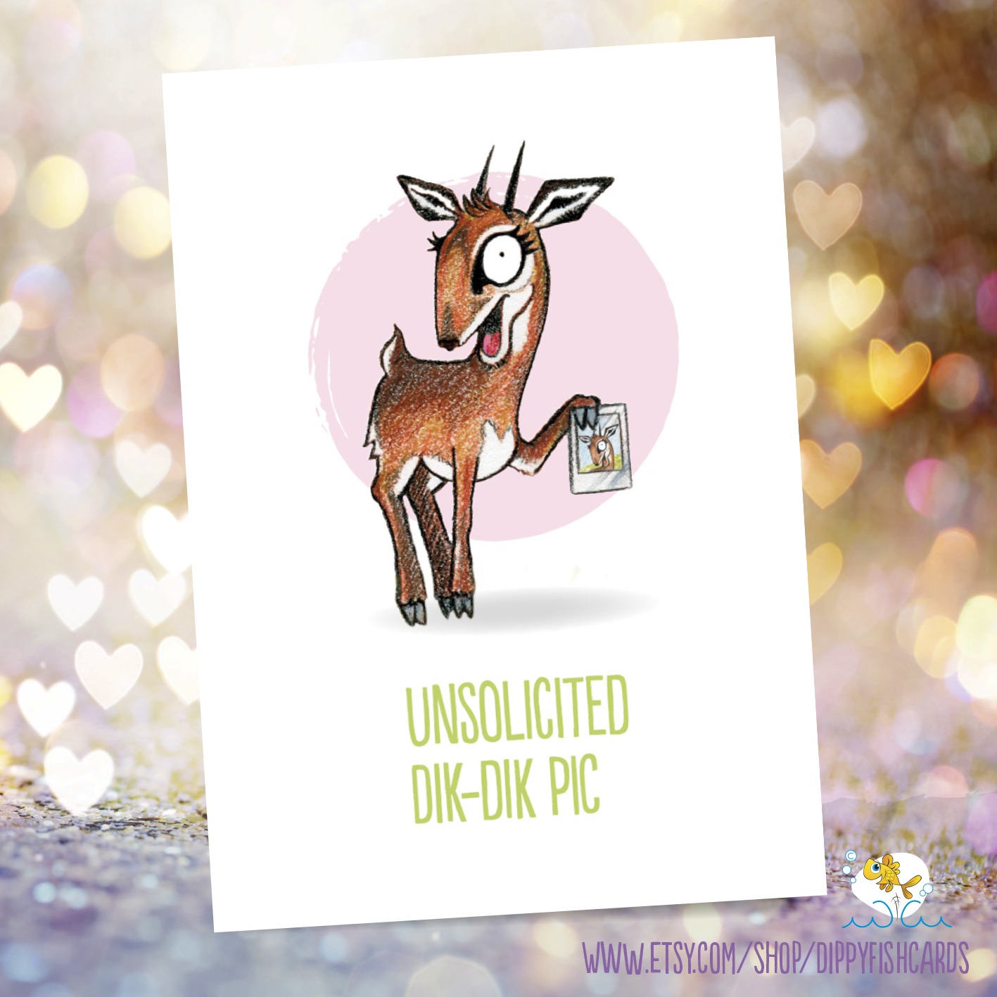 Dippyfish Cards Valentine's Day card Dik Dik pic