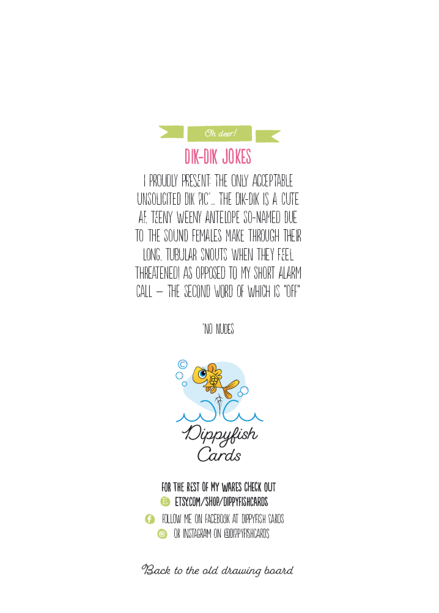 Dippyfish Cards Valentine's Day card Dik Dik pic