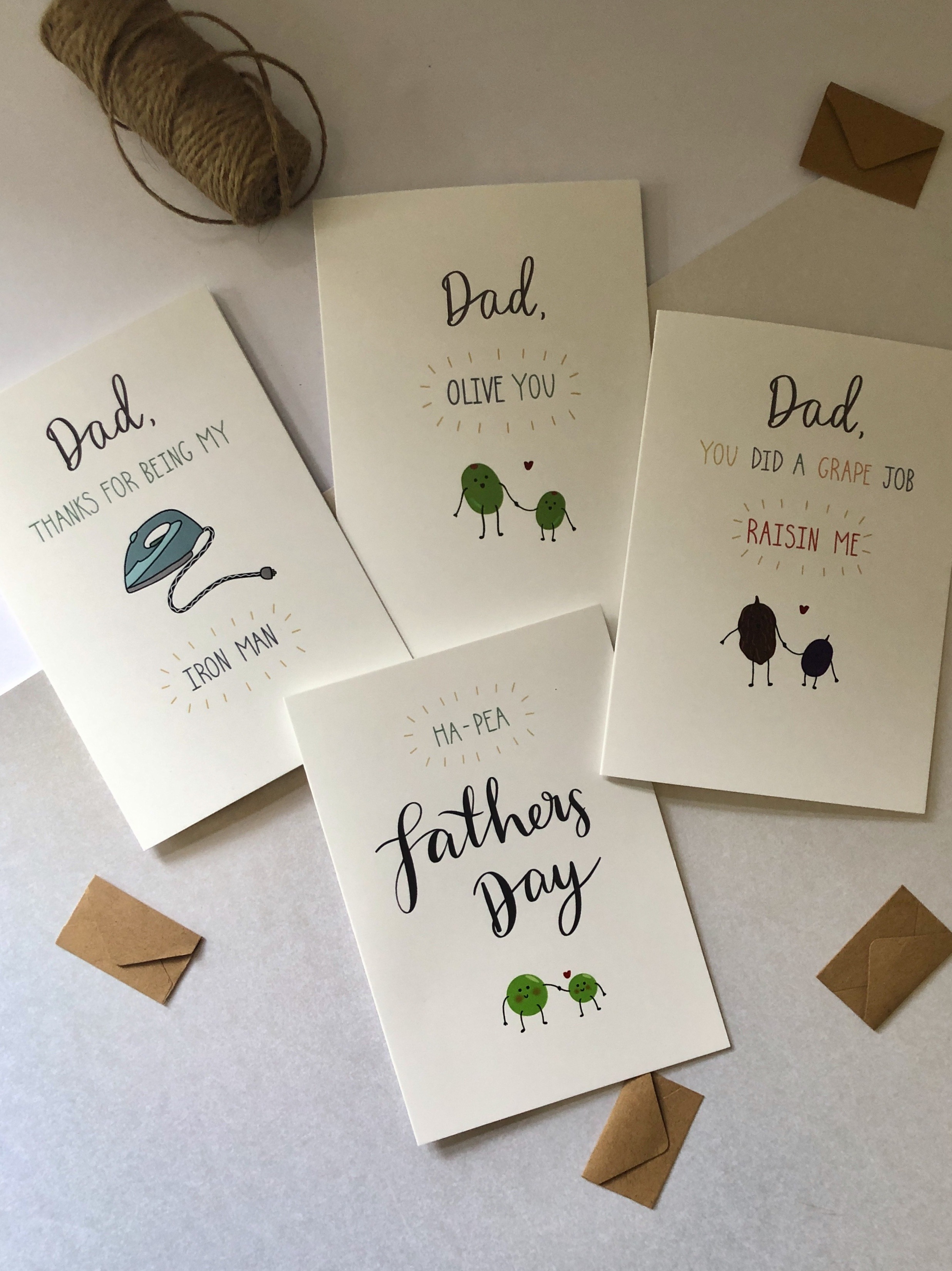 Father's Day Cards, calligraphy by charlotte #ProudlyPrinted Father's Day