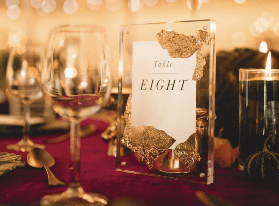 Wedding table stationery