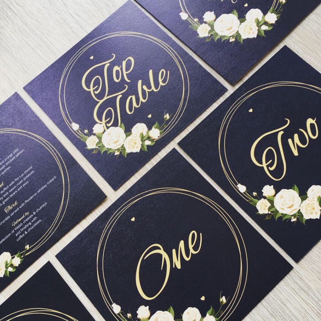 Custom wedding stationery