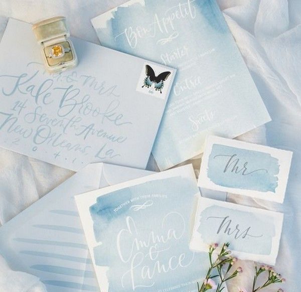 watercolour wedding trends 2020