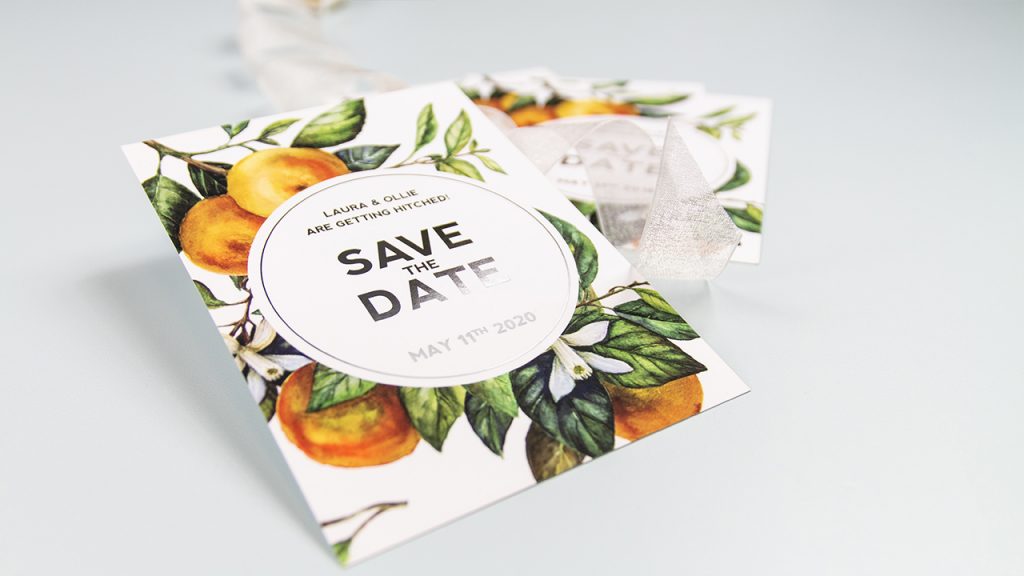 Foiled Save the Date Card