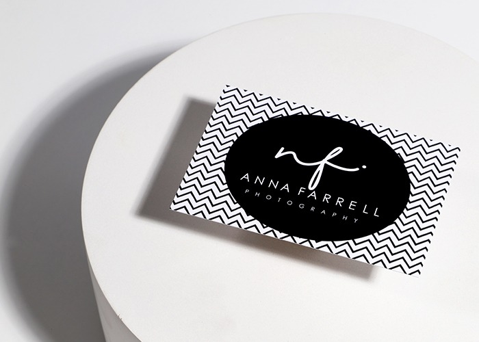 monochrome business cards