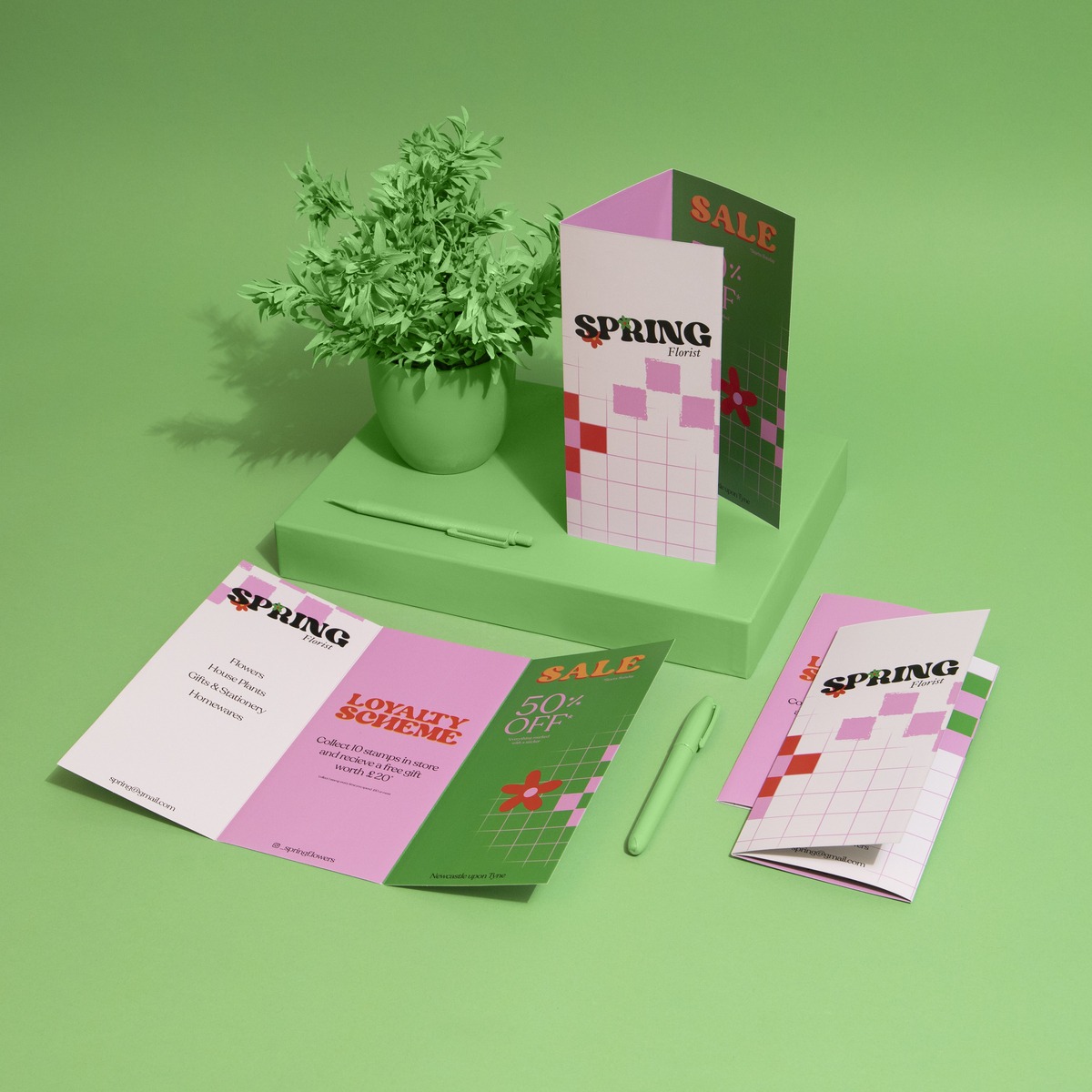 folded leaflets