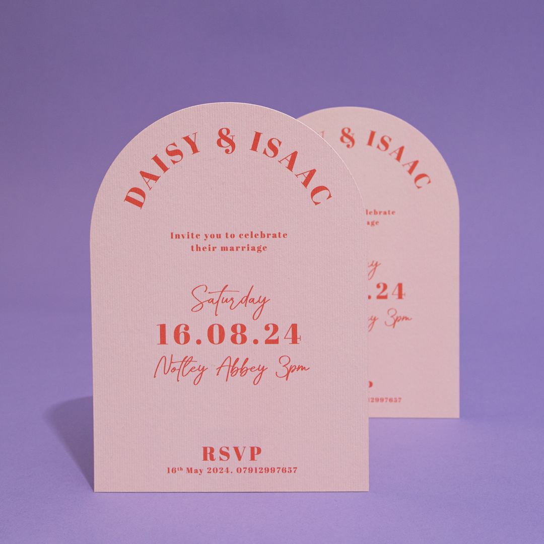 Printed arch invite