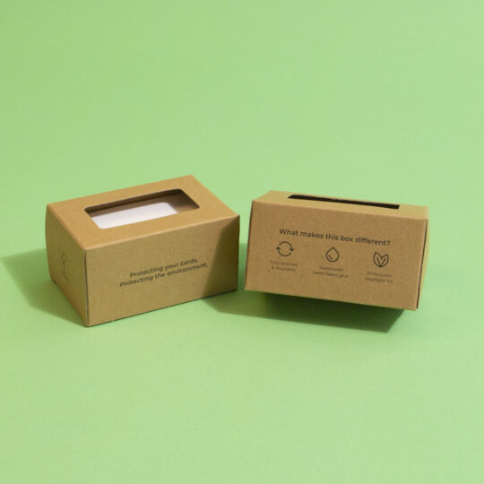 recycled business card box