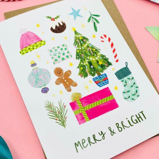 colourful christmas card