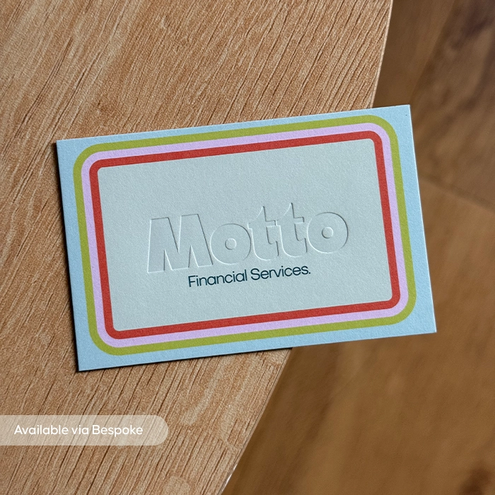 Debossed Financial Services Business Card