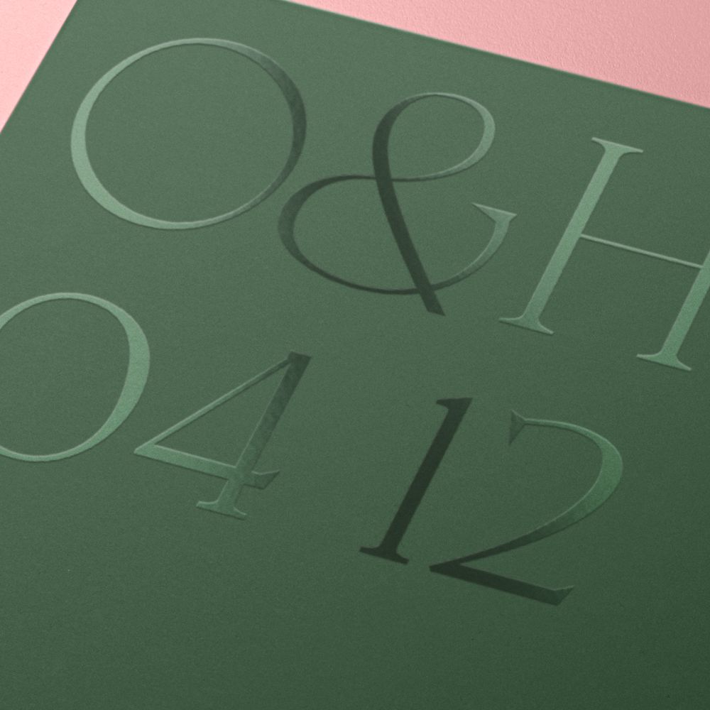 Wedding Invite with Spot UV Finish