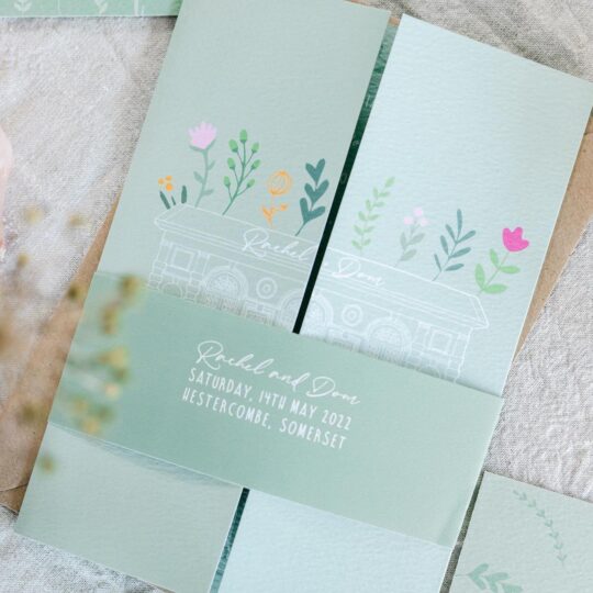 wedding invite paper band