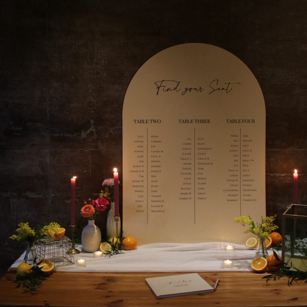 arched table plan