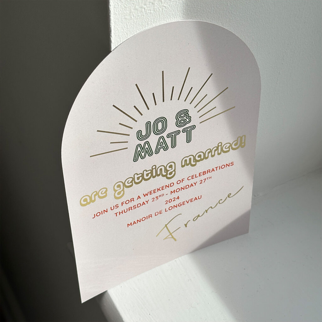 arched invite printing