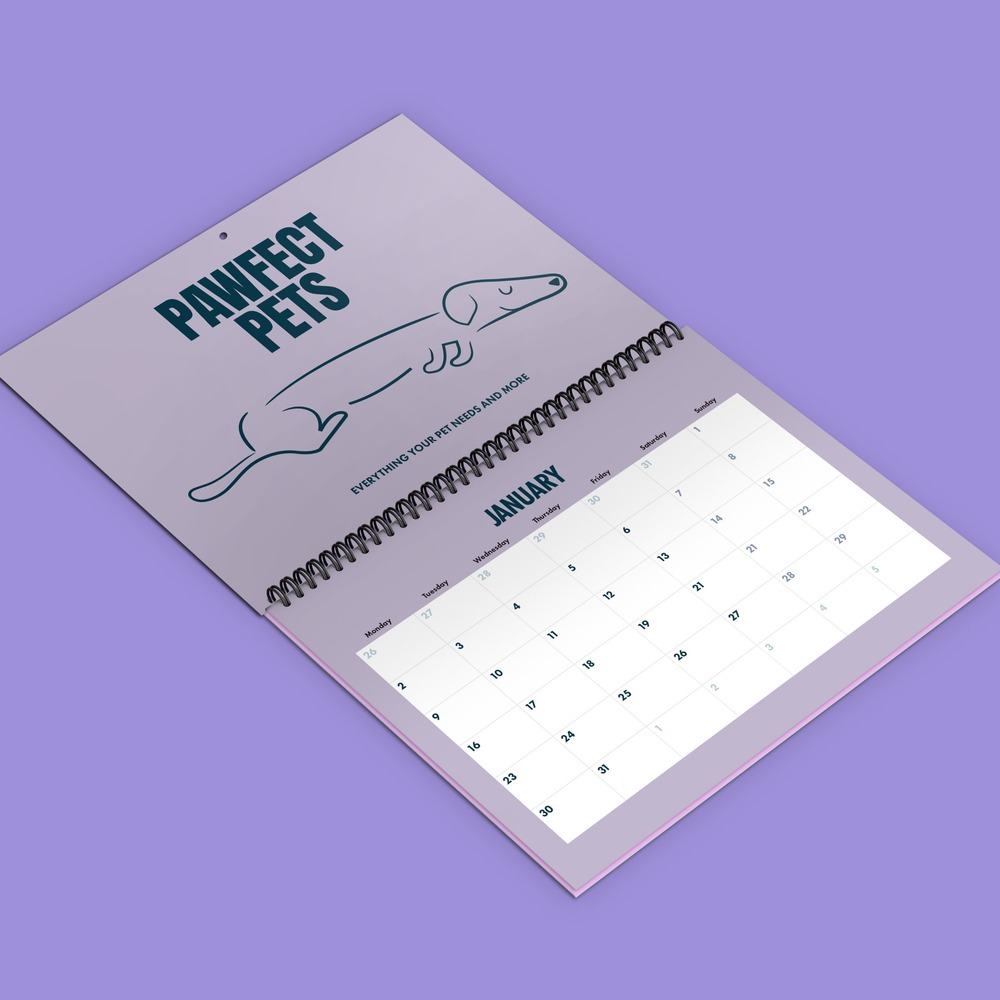 Pawfect Pets Double Page Wall Calendar