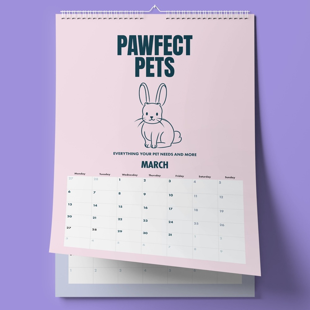 Pawfect Pets Single Page Wall Calendar