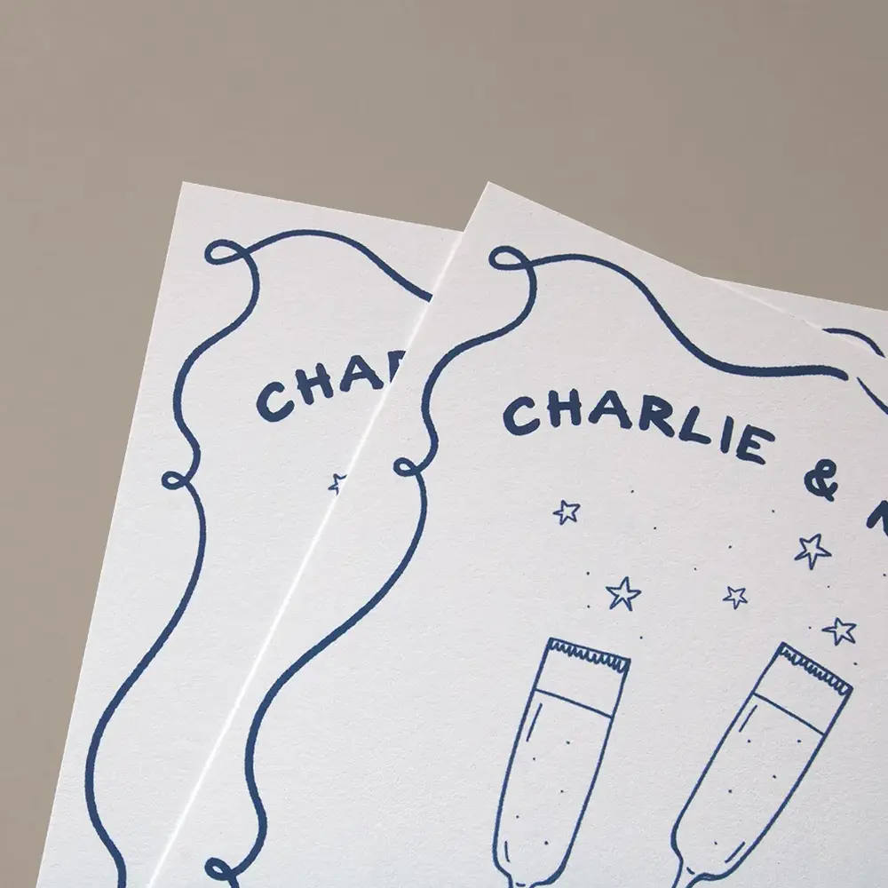 Wedding Invitations on Cotton paper.