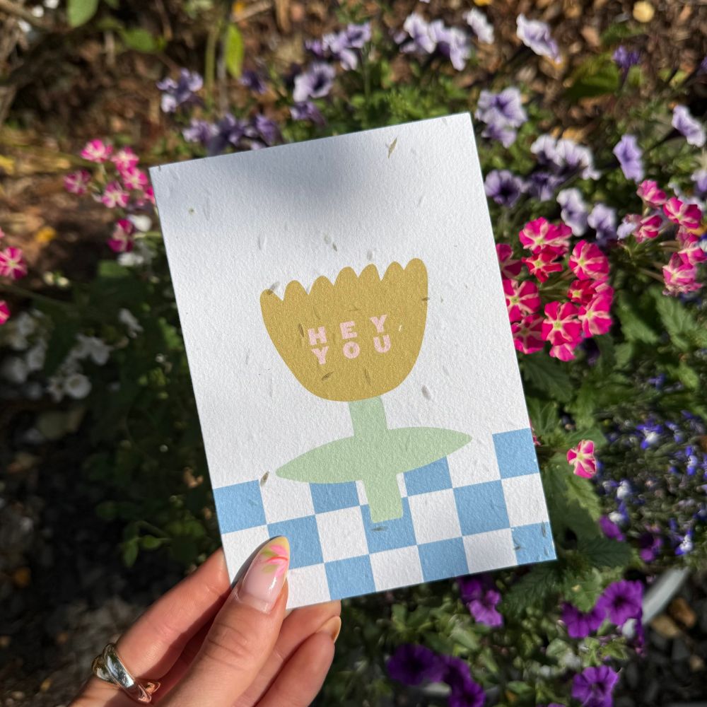 Printed Flower Seed Card