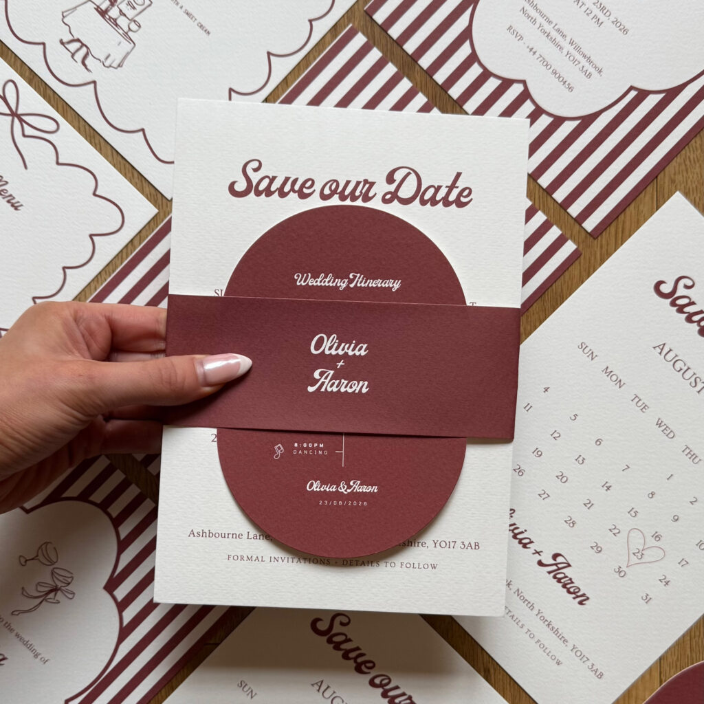 Printed.com Burgundy Wedding Invites