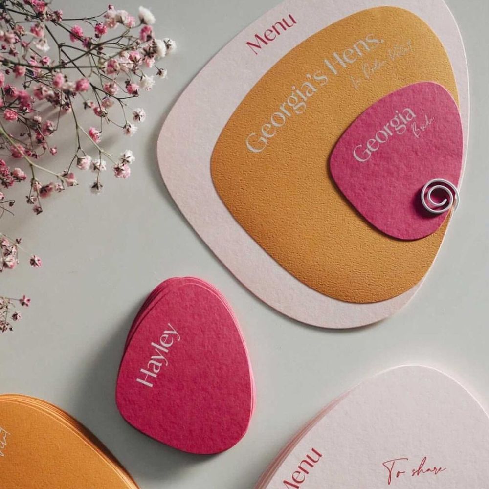 Pebble Shape Invitation Design by Capture Creative Co