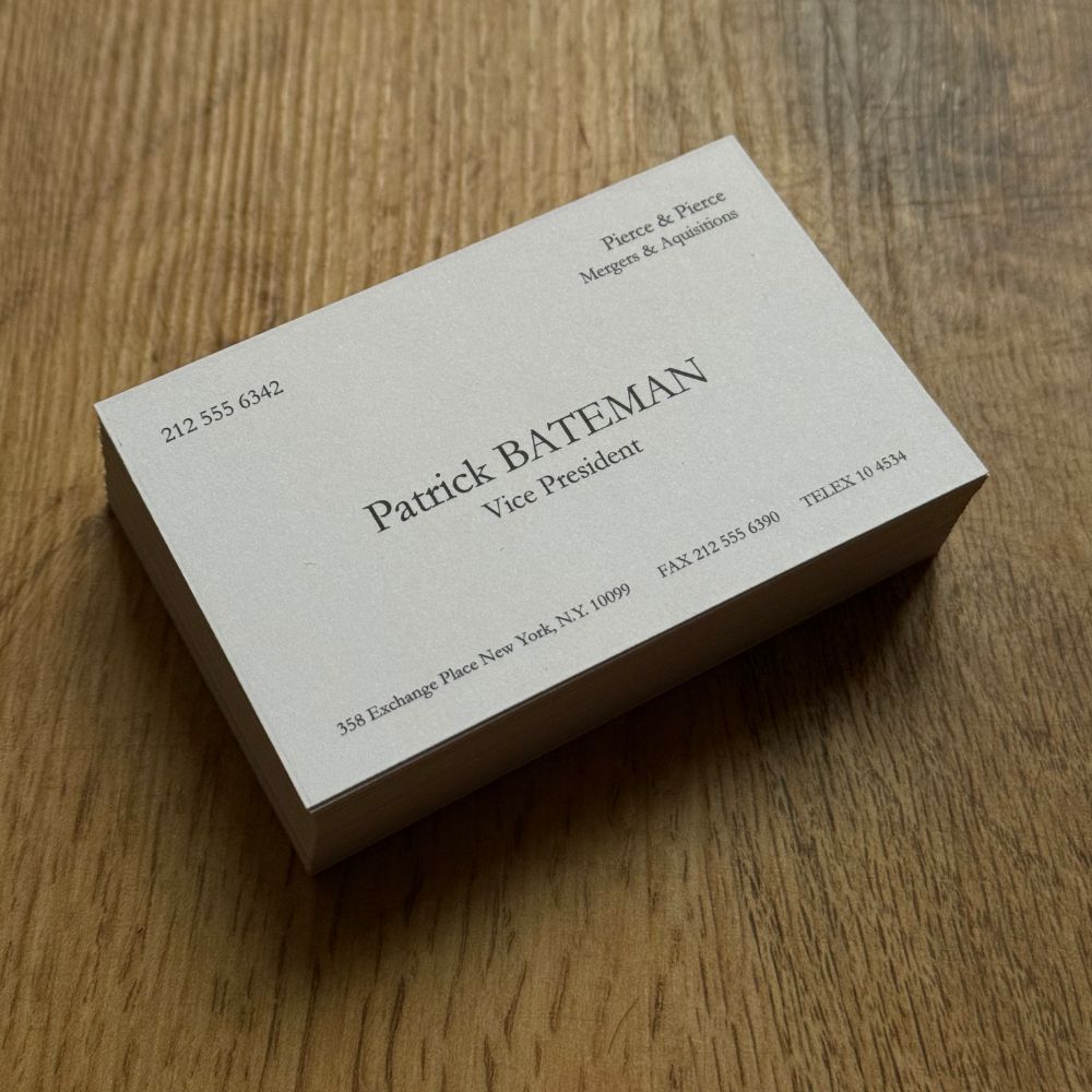 Patrick Bateman Business Card