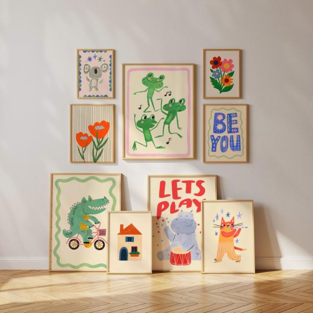 Pinka Jam Kids Art Prints in Frames