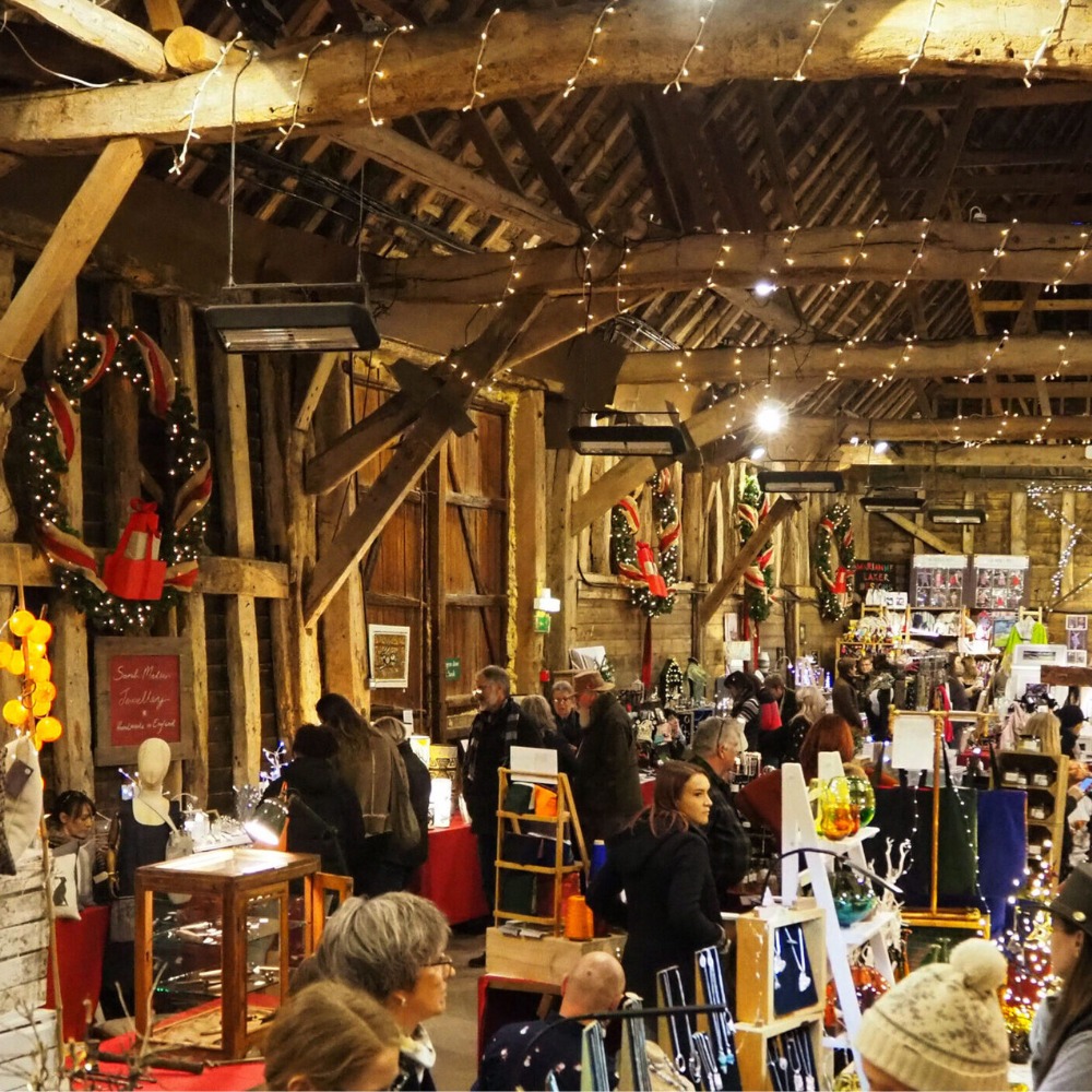 Shoppers exploring the Rougham Estate Arts and Crafts Fair 