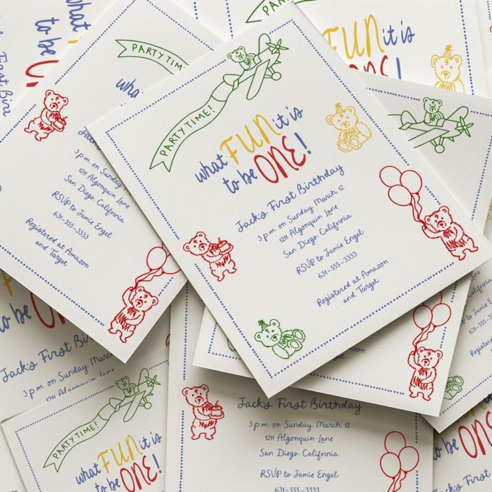 Little Berry Printable First Birthday Invites