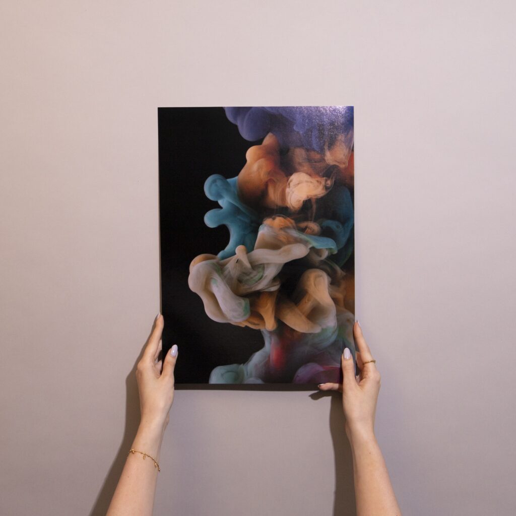 Giclee Fine Art Print of coloured smoke.