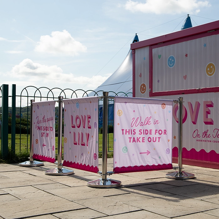 Pink triple Cafe Barrier