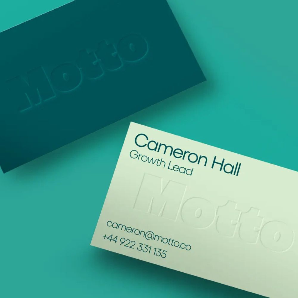Debossed Business Cards