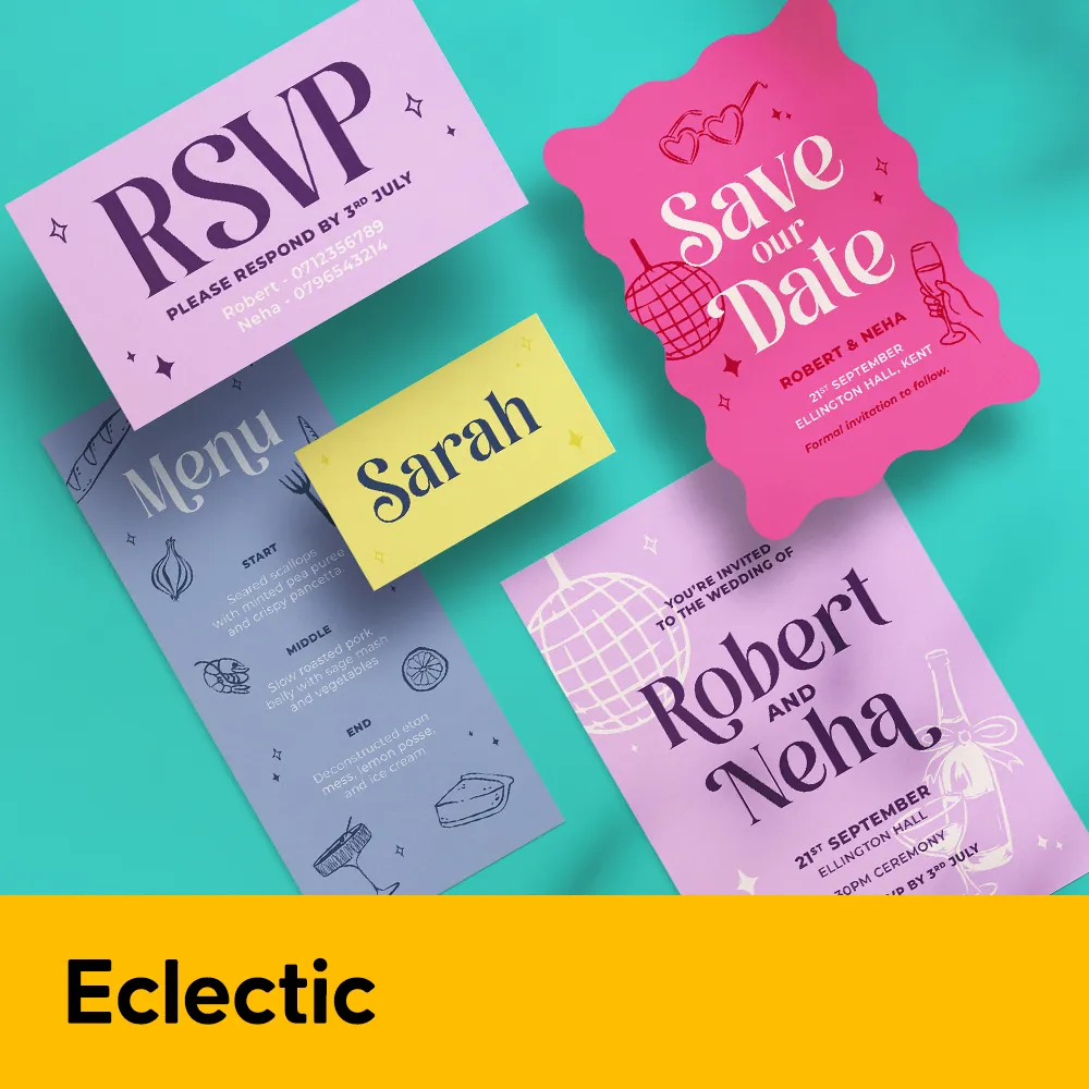 Eclectic Wedding Stationery Style
