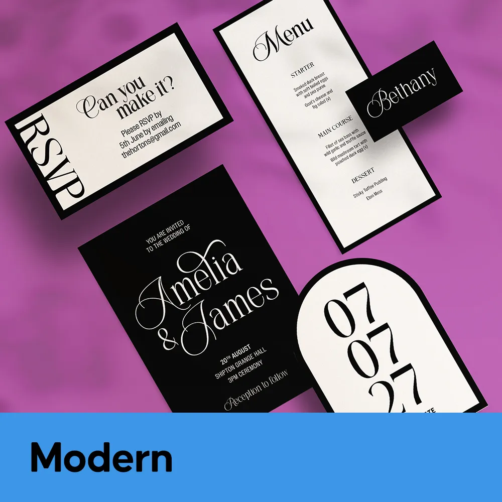 Modern Wedding Stationery Style