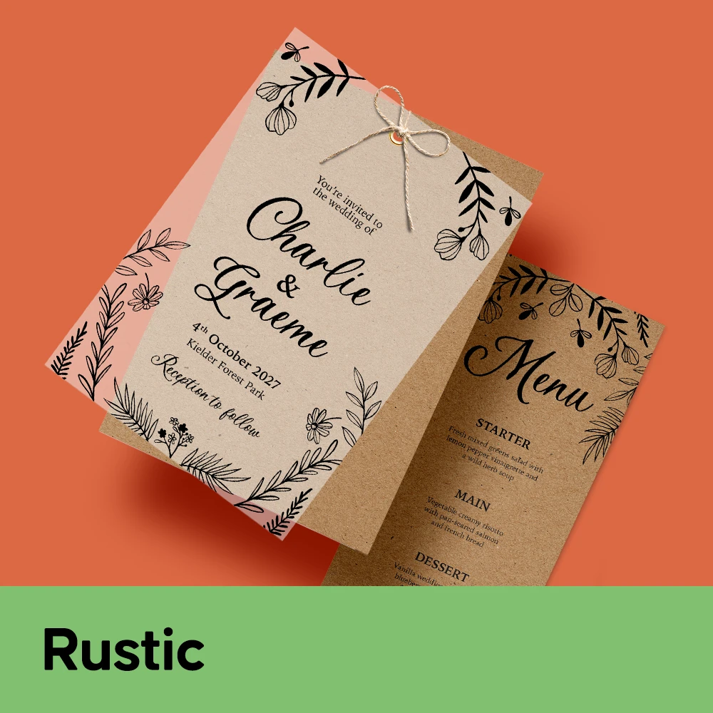 Rustic Wedding Stationery Style