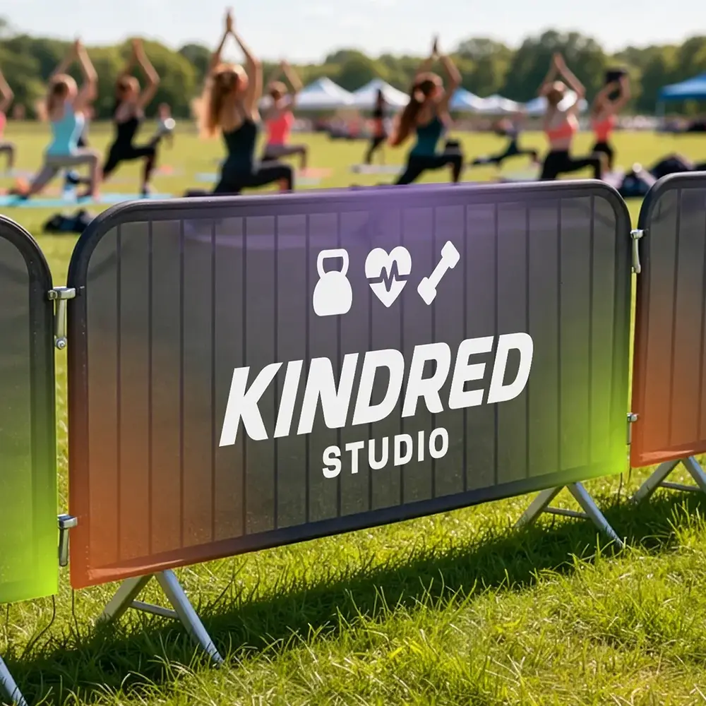 Health and Fitness Event Crowd Barrier Covers