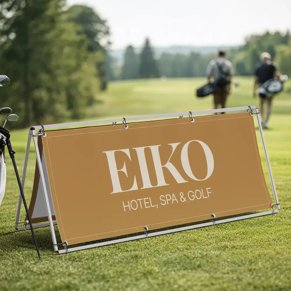 A Frame Banner on Golf Course