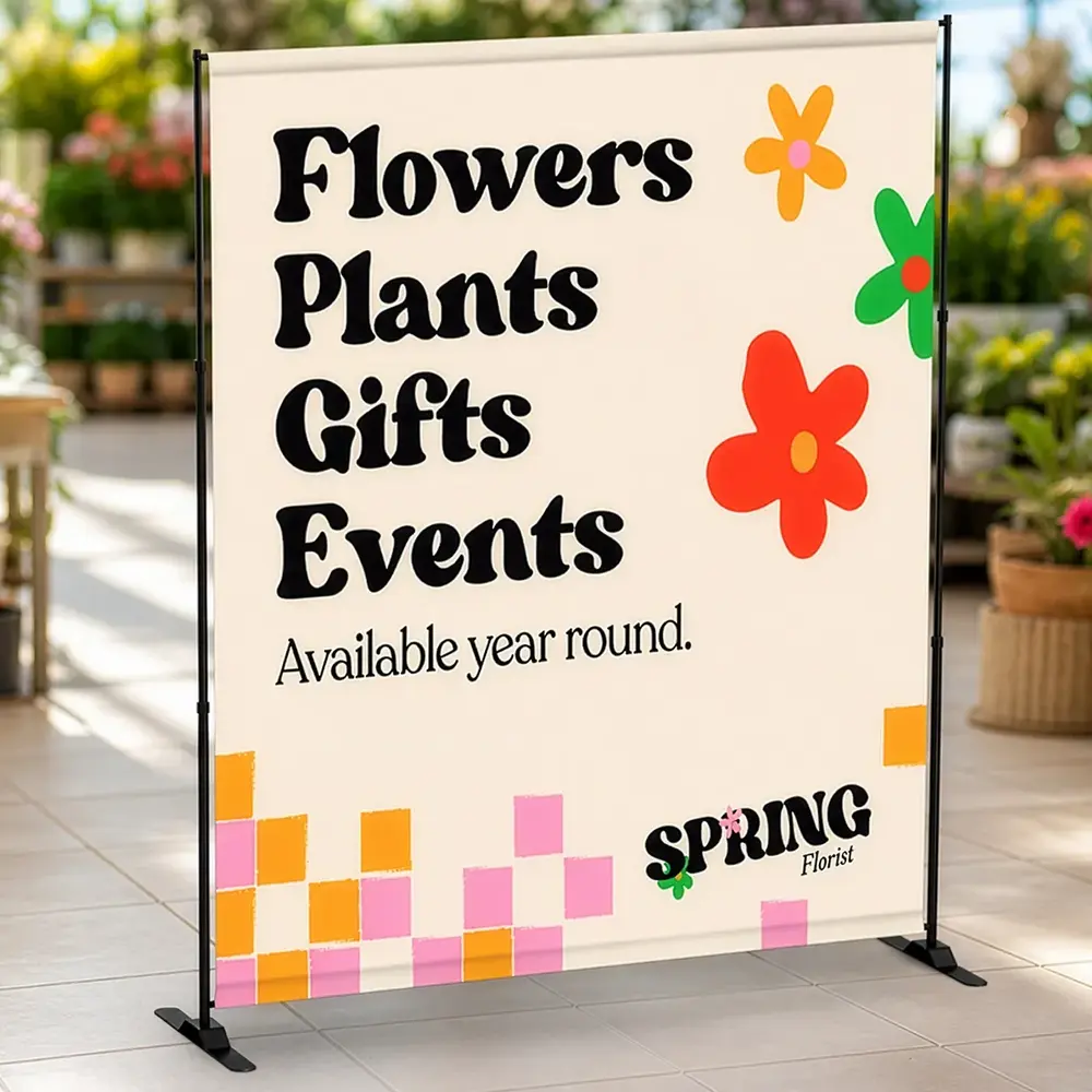 Florist Telescopic Tension Banner
