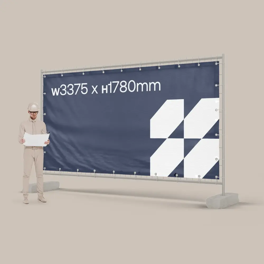 A large Heras Fencing Cover.