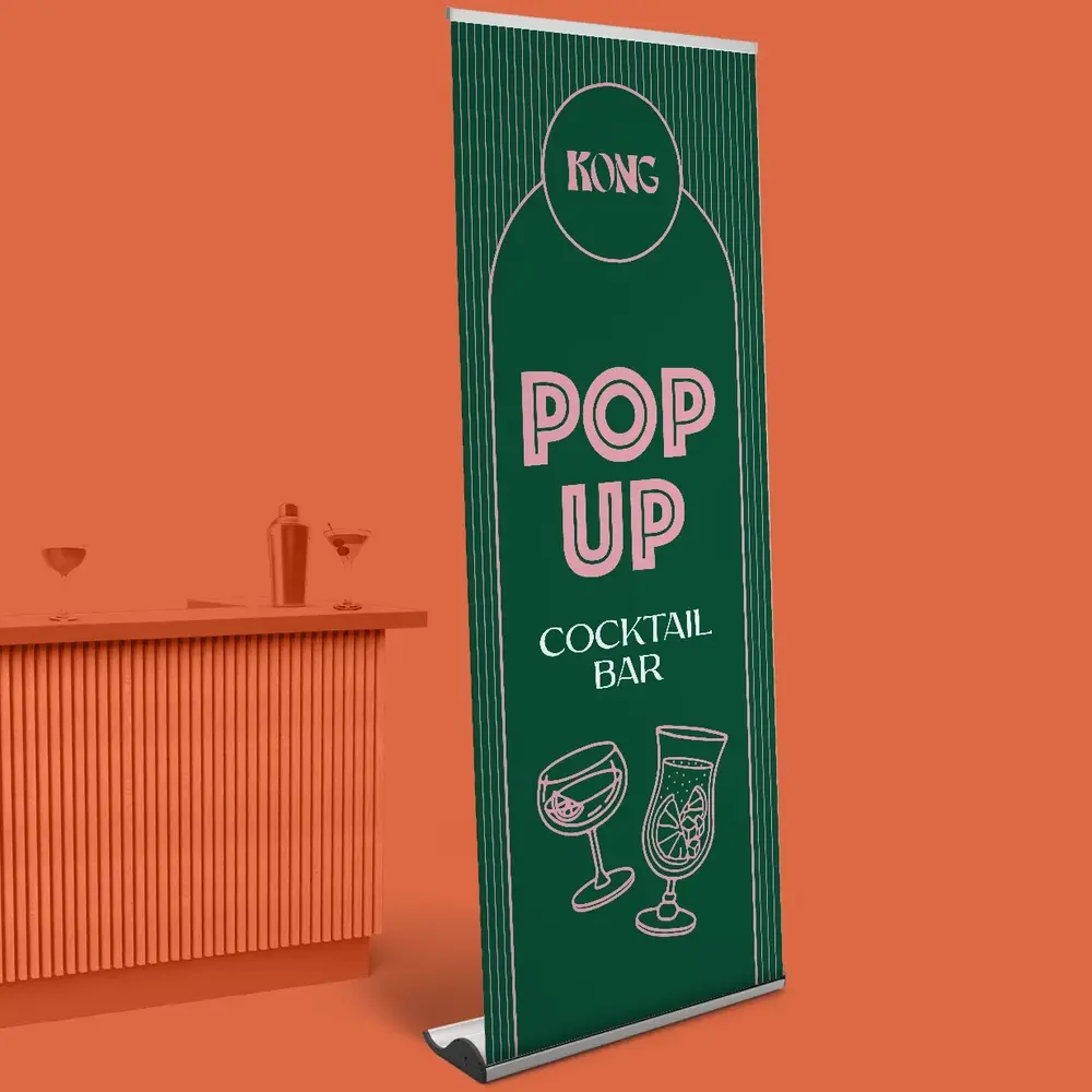 Pop Up Cocktail Bar Roller Banner