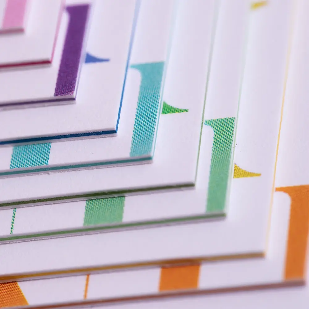 Triple layered with a soft texture lux paper colours