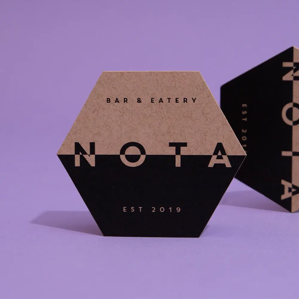 Die Cut Restaurant Business Cards