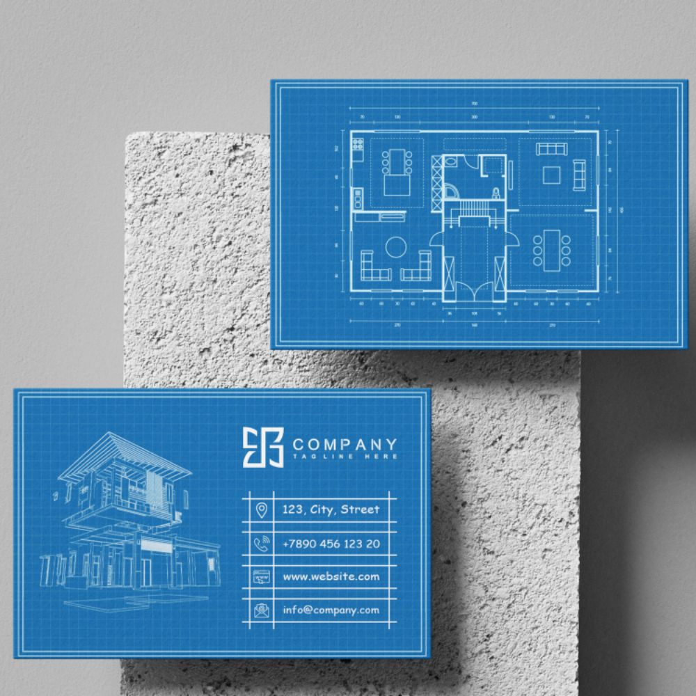 Blueprint Business Card design