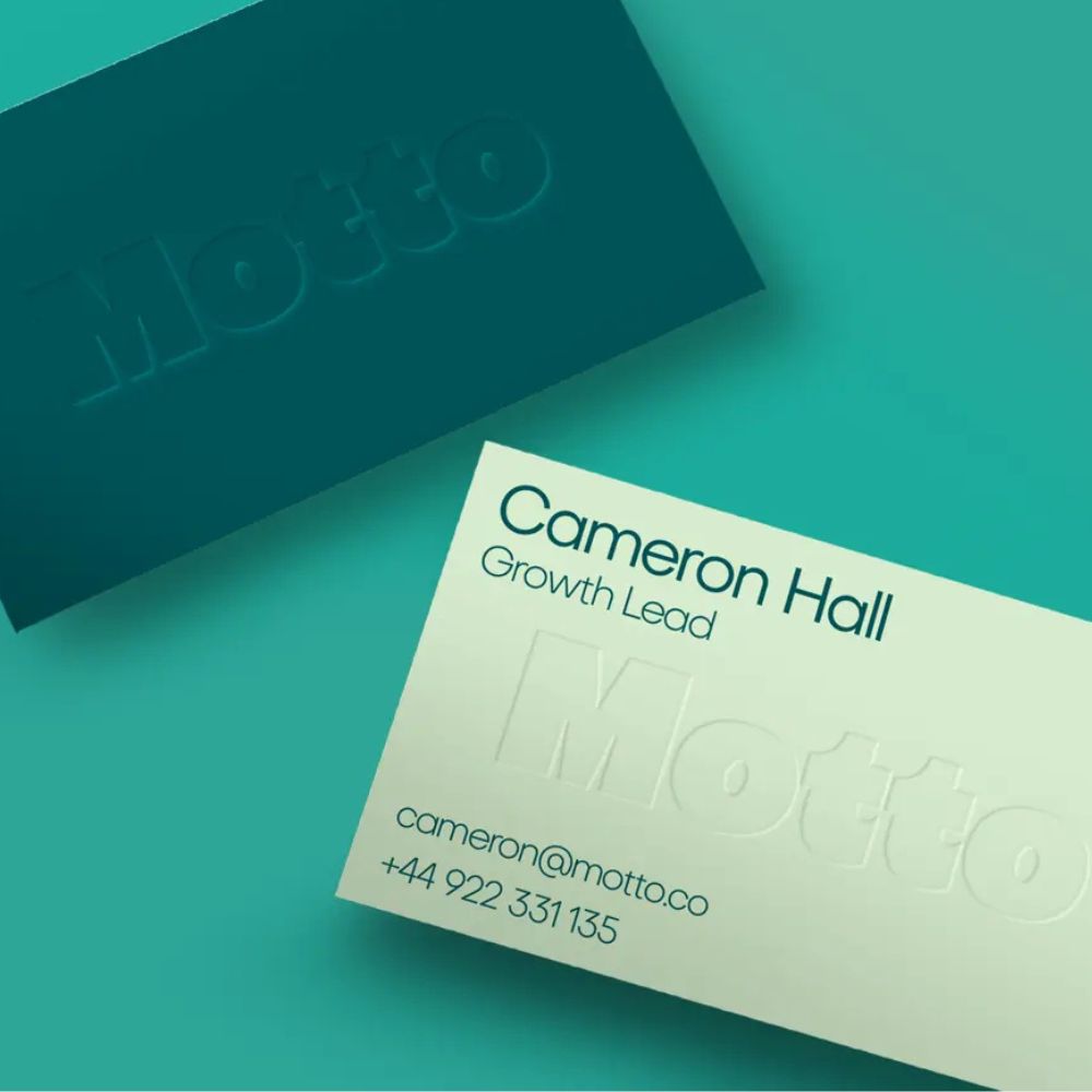 Debossed Business Card Design
