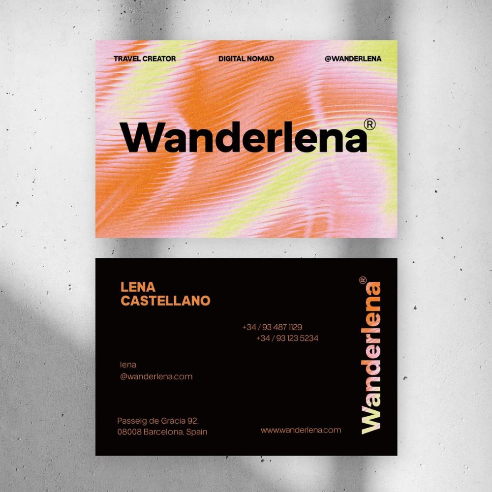 Travel Creator Gradient Business Card Design