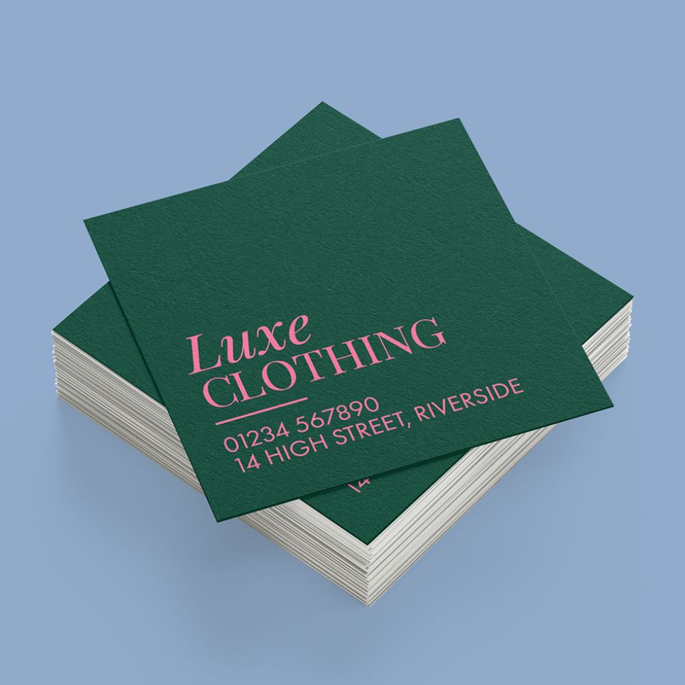 Square Luxe Clothing Business Cards