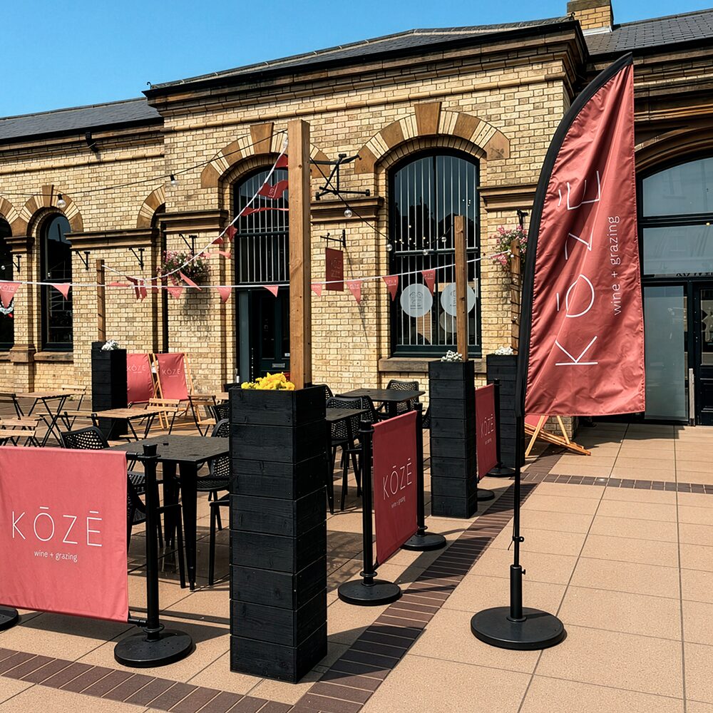 Our Outdoor Signage collection at Koze wine and grazing bar.