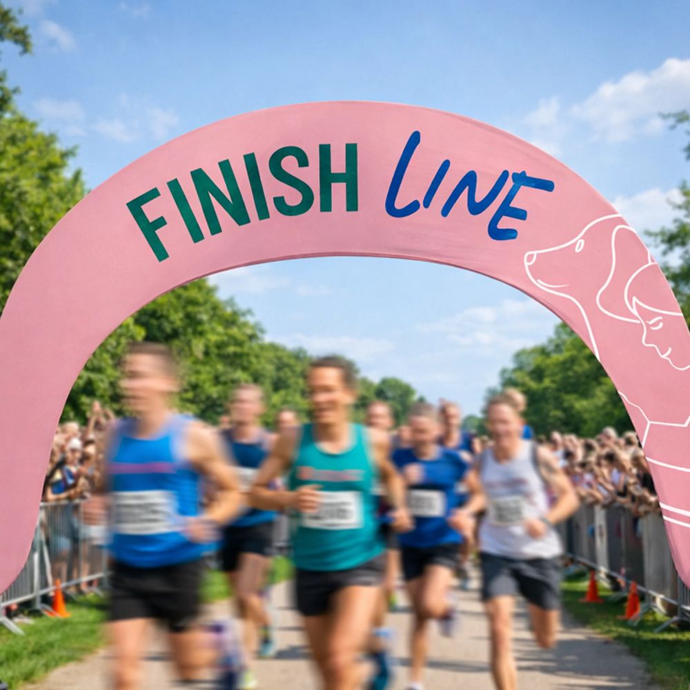 Arch Flag Sports Run Finish Line