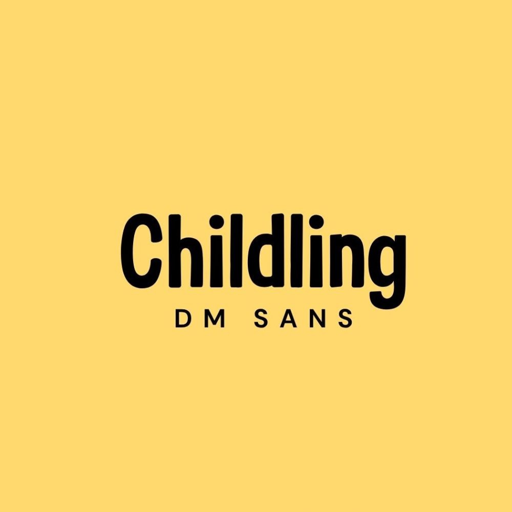 Canva font pairings - Childling and DM Sans